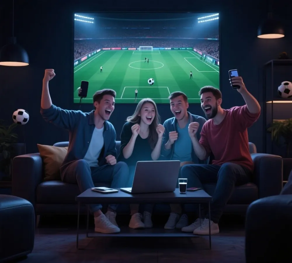 世界盃直播觀賽情境示意