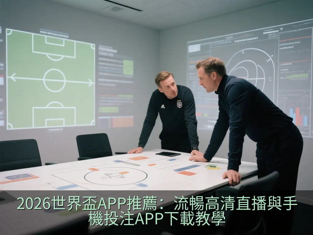球迷在平板電腦上使用畫中畫功能觀看賽事數據與直播